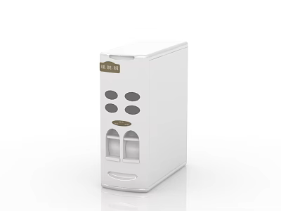 Modern White Household Electrical Appliance With Dual Water Outlets And Control Buttons 3d model