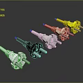 Computer Power Plugs With Multiple Colors And Different Designs