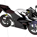 Sporty White And Black Motorcycle With Brown Seat And Sleek Design Features