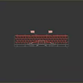 Red Mesh Covered Gray Metal Frame Support Platform With Sturdy Design