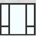 Modern Casement Window With Black Frame Raindrops On Glass And Lake View
