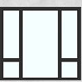 Modern casement window rainy day glass after rain window aluminum alloy window 3d model