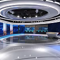 Modern News Studio Featuring Globe Background and 630 News Lighting Design