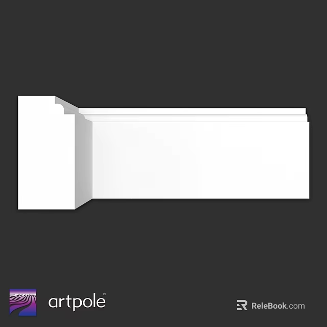 White Architectural Decorative Cornice Molding For Interior Building Trim Design 3d model 