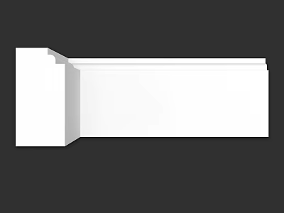 White Architectural Decorative Cornice Molding For Interior Building Trim Design 3d model