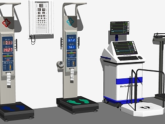 Modern Medical Equipment Electronic Weighing Scale Medical Equipment 3d model