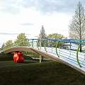 modern landscape bridge arch bridge special-shaped bridge 3d model