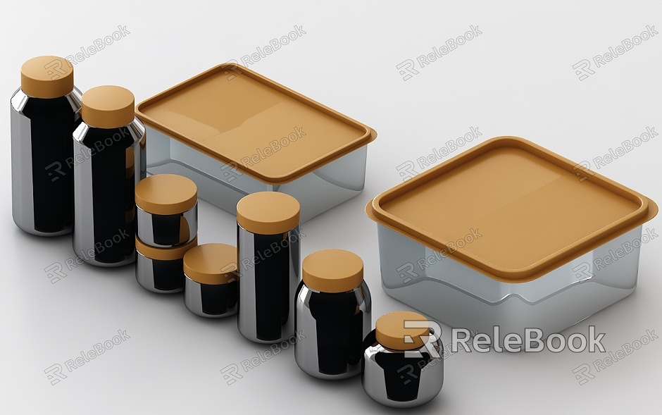 Small bottles, bottles, plastic containers, plastic bottles, round bottles, sample bottles, reagent bottles, separate bottles, seasonings bottles, small bottles, plastic bottles model