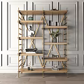 Modern Storage Rack Simple Multi-layer Storage Rack 3d model
