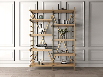 Modern Storage Rack Simple Multi-layer Storage Rack 3d model