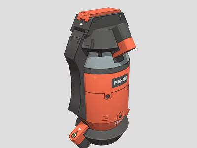 Orange And Black FES Mechanical Equipment With Compact Structure And Durable Design 3d model