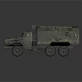 Heavy Duty Military Truck With Camouflage Paint And Large Off Road Tires