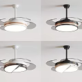Modern Ceiling Air Conditioner Fans With White Black Designs And Light Features