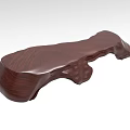 Dark Brown Wooden Decorative Ornament With Irregular Carved Natural Texture