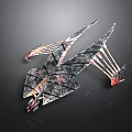 Futuristic Water Vessel With Sleek Metallic Structure Red Accents And Aerodynamic Design