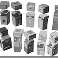 Public Facilities Featuring Various Types Of Multifunctional Office Printers And Devices