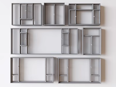 Casement Windows With Various Designs And Multiple Frame Configurations For Homes 3d model