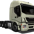 IVECO Heavy Duty Truck With Modern Beige Cab Design And Multiple Wheels