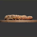 Freshly Baked Soft Pretzel Topped With Sesame Seeds On Wooden Plate