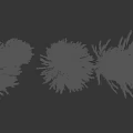 Multiple Clumps Of Green Grass With Slender Leaves And Fluffy Appearance Isolated On Gray Background