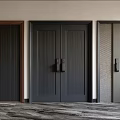 Modern Home Interior Showcasing Stylish Double Doors With Various Textures And Colors