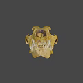 Detailed Animal Skull Specimen With Natural Bone Structure On Black Background