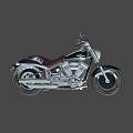Black Cruiser Motorcycle With Classic Design Chrome Accents And Leather Seat