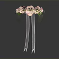 Pink Roses With Green Leaves Placed On Transparent Acrylic Stand