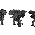 Giant Mech Game Movie Characters With Human Figure For Size Comparison