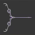 Decorative Curved Metal Household Accessory With Purple Accent And Elegant Design