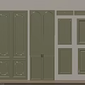 Green Decorative Door Panels With Carved Arch And Flat Designs For Furniture Projects