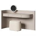 Dressing Table Stool Combination Dressing Table Solid Wood Dressing Table Makeup Mirror Dressing Stool 3d model