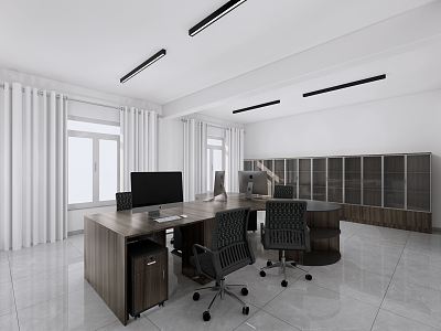 Modern Monitoring Room Command Center Office Monitoring Room 3d model