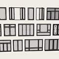 windows doors and windows casement windows bay windows folding antique windows 3d model