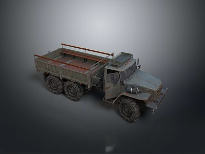 Military Armored Tank With Cannon And Heavy Armor On Gray Background 3d model