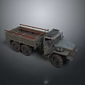 Military Armored Tank With Cannon And Heavy Armor On Gray Background