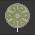 Classic Circular Monument Design With Central Tower Surrounding Pillars Grass Lawn And Stone Pathways