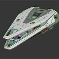 modern aircraft science fiction aircraft spaceship 3d model