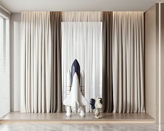 Modern Curtains 3d model