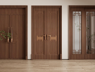 Modern double door 3d model