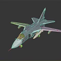 Gray Military Airplane Model With Detailed Design And Reflection On Dark Background