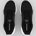 Adidas Black Athletic Sneakers Featuring Mesh Upper Three Stripes And White Sole