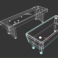 Modern ice hockey table table game rides 3d model