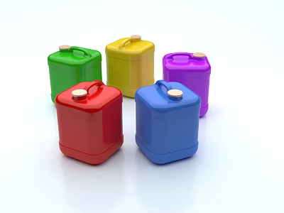 2 Liter Container with Handle Oil Pot Pot Pot Pot Pot Pot 3d model