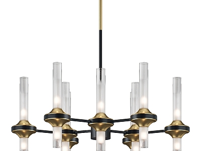 Modern Simple Light Luxury Chandelier 3d model