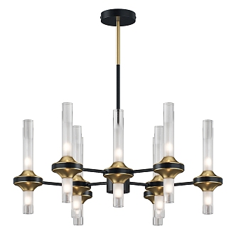 Modern Simple Light Luxury Chandelier 3d model