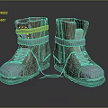 Camouflage Daily Wear Boots With Silver Toe Caps White Laces And Red Accents