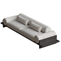 Modern Dolmen Solid Wood Fabric Double Sofa 3d model