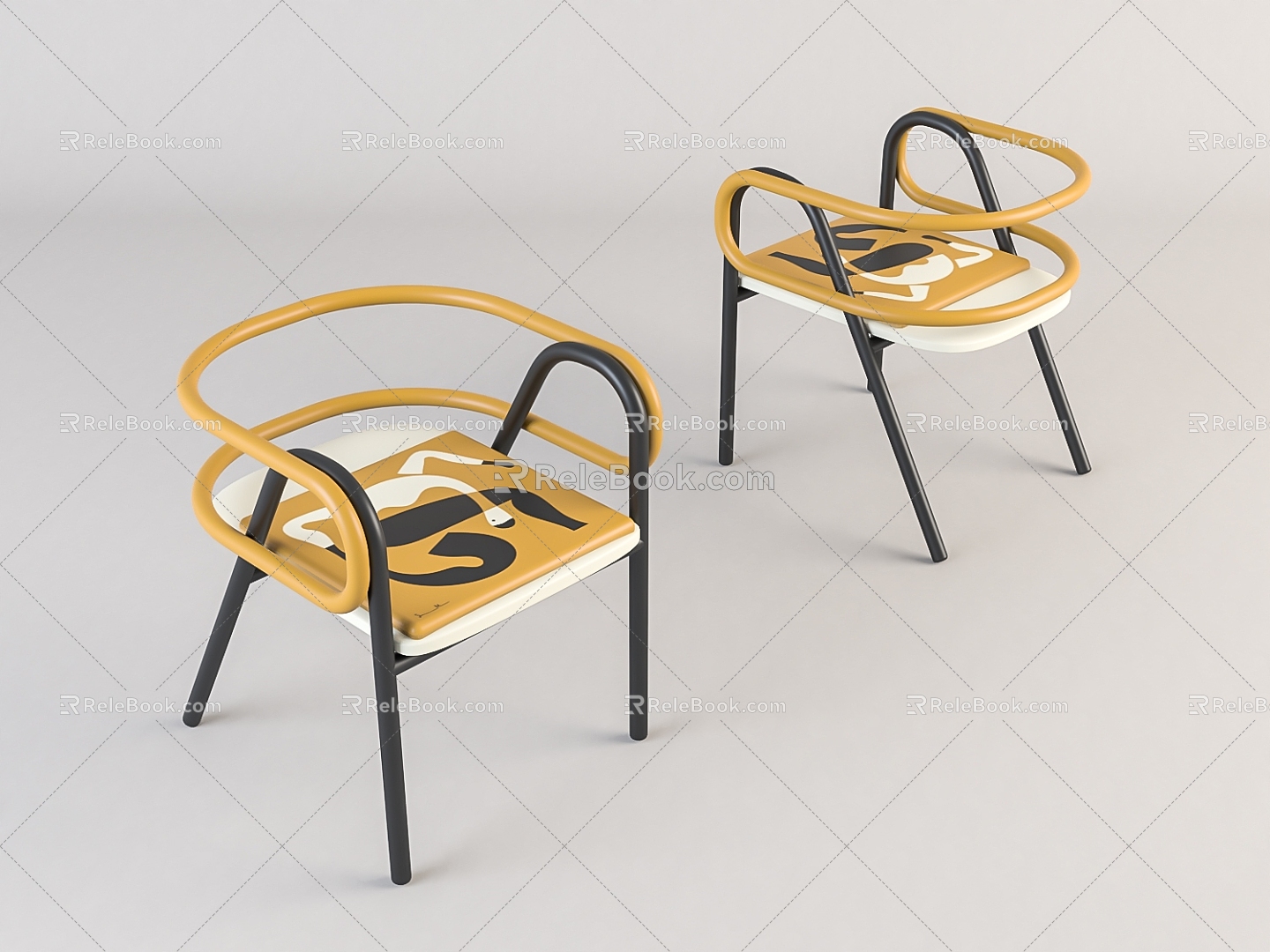 Modern cartoon children's chair model