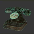 Vintage Computer with Brown Rotary Dial and Classic Square Base Design 3d model
